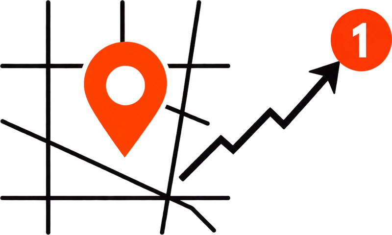 Map pin rising to the number one spot